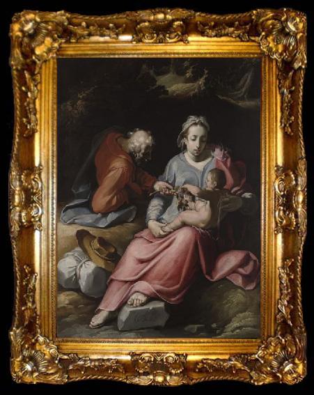 framed  CORNELIS VAN HAARLEM Holy Family, ta009-2